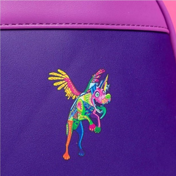 Loungefly Disney Pixar Coco Miguel Rides Pepita Mini Backpack Glow in the Dark - Picture 7 of 12